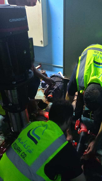 مشروع استبدال وصيانة ضخ مكافحة الحريق