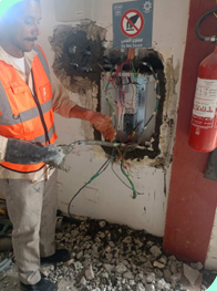 مشروع اعمال صيانة الجهد المنخفض بالمعهد الصناعي الثانوي